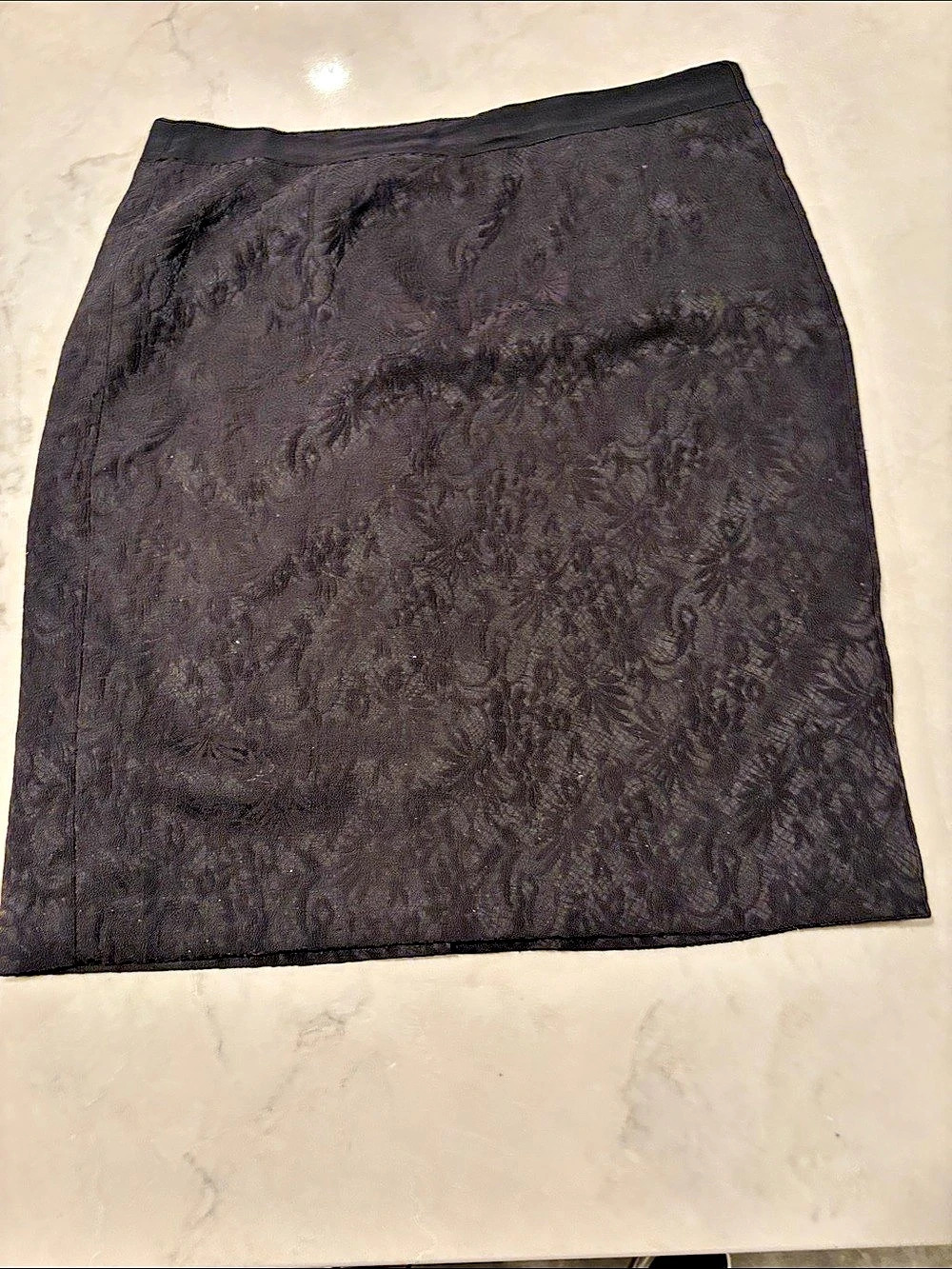 Dana Buchman Floral Jacquard Mini Skirt Black Size 12